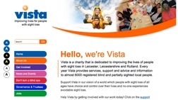 Screen shot of New site for Vista